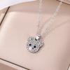 Autumn New Accessories Fashion Alloy Diamond Pendant Women's Cute Animal Bear Necklace