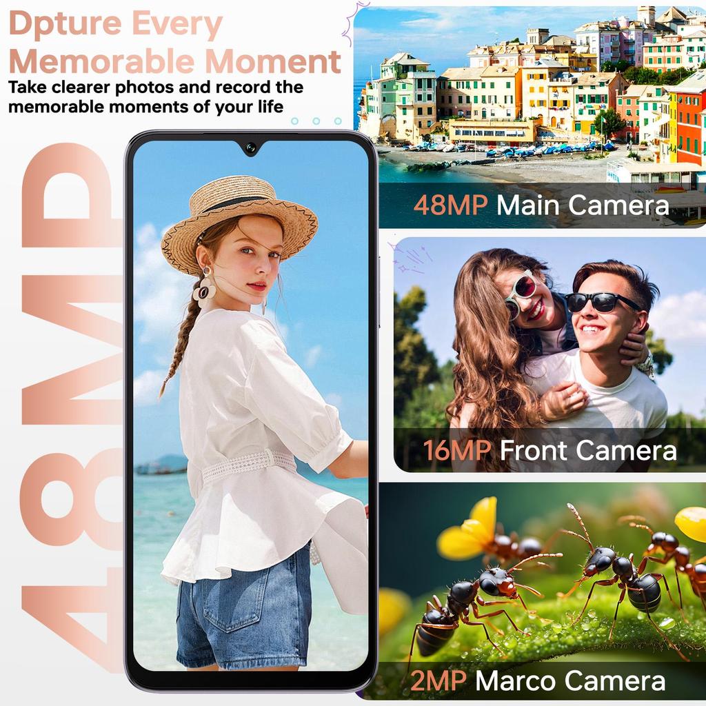 CUBOT A40 Smartphone Android 15, 12GB+256GB/1TB, 6.88" HD+ 120Hz Display, 48MP Camera, 5100mAh, 4G Dual SIM/Face ID/OTG/NFC/GPS/Dual Speakers