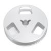 2.5-inch Open Reel Sound Tape Empty Reel, Aluminum Alloy Audio Take-Up Reel, 3-Hole Windproof Hole, for Open Reel Tape Players, 14-inch Tape (Silver)