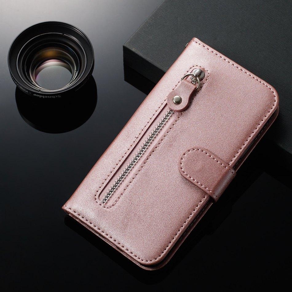 

Business Zipper Wallet Case For Samsung Galaxy A02 M02 A02S A12 A22 A32 A42 A52 A72 A82 4G 5G S20 Plus S21 Fe Note 20 Ultra D27H For A02 or M02 рожевий колір золота