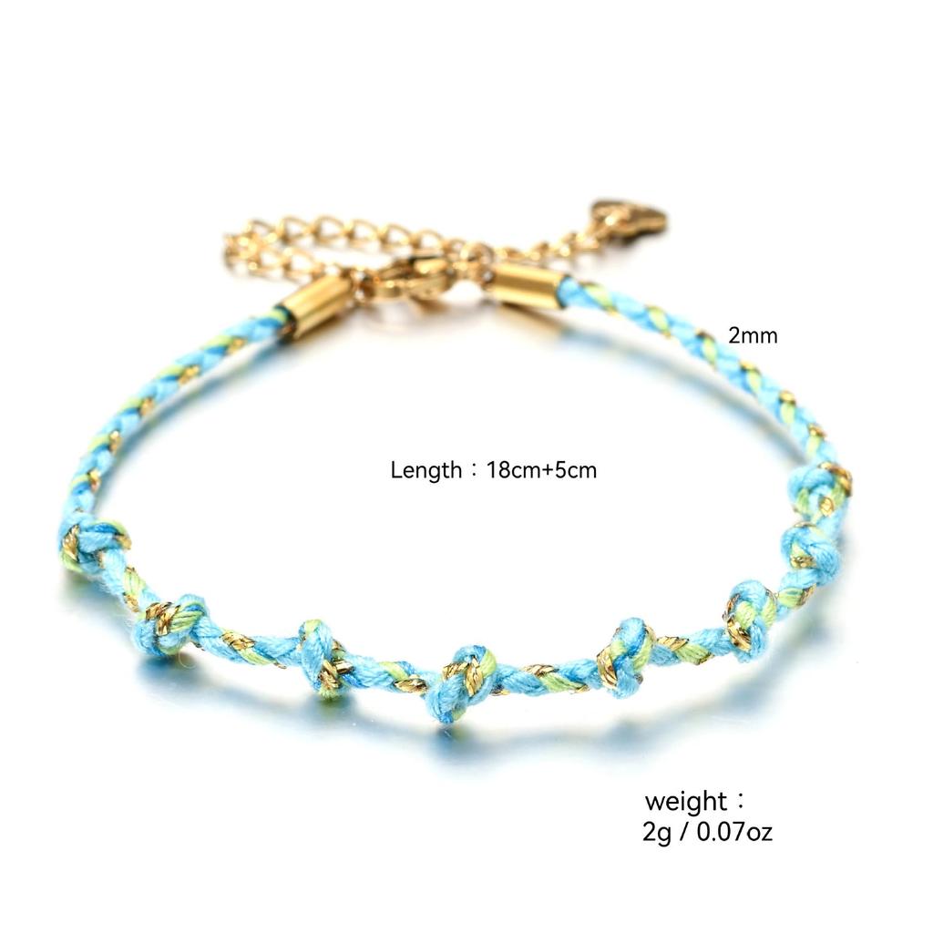 Personalized Bohemian Style Handmade Colorful Woven Bracelet for Women