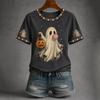 Women's Casual Halloween Print Short Sleeve T-Shirt