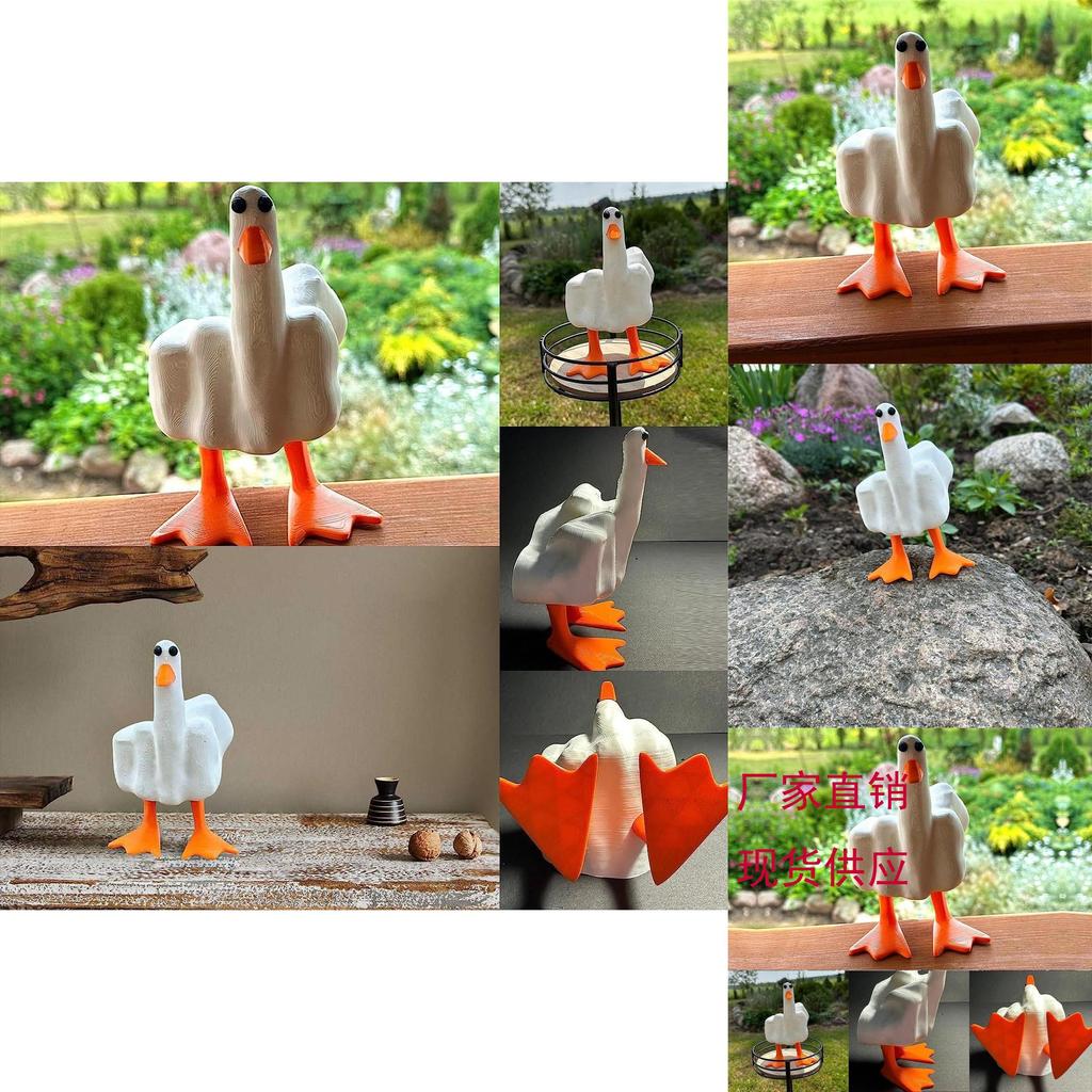 Charming Resin Duck Decoration Perfect For Family Office Desktop Cute Gesture