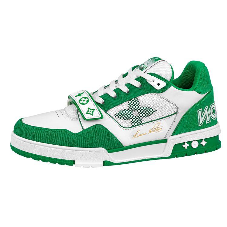 Louis Vuitton Trainer Casual Low Top Stylish Skateboarding Shoes Unisex White Green 1ABNTU