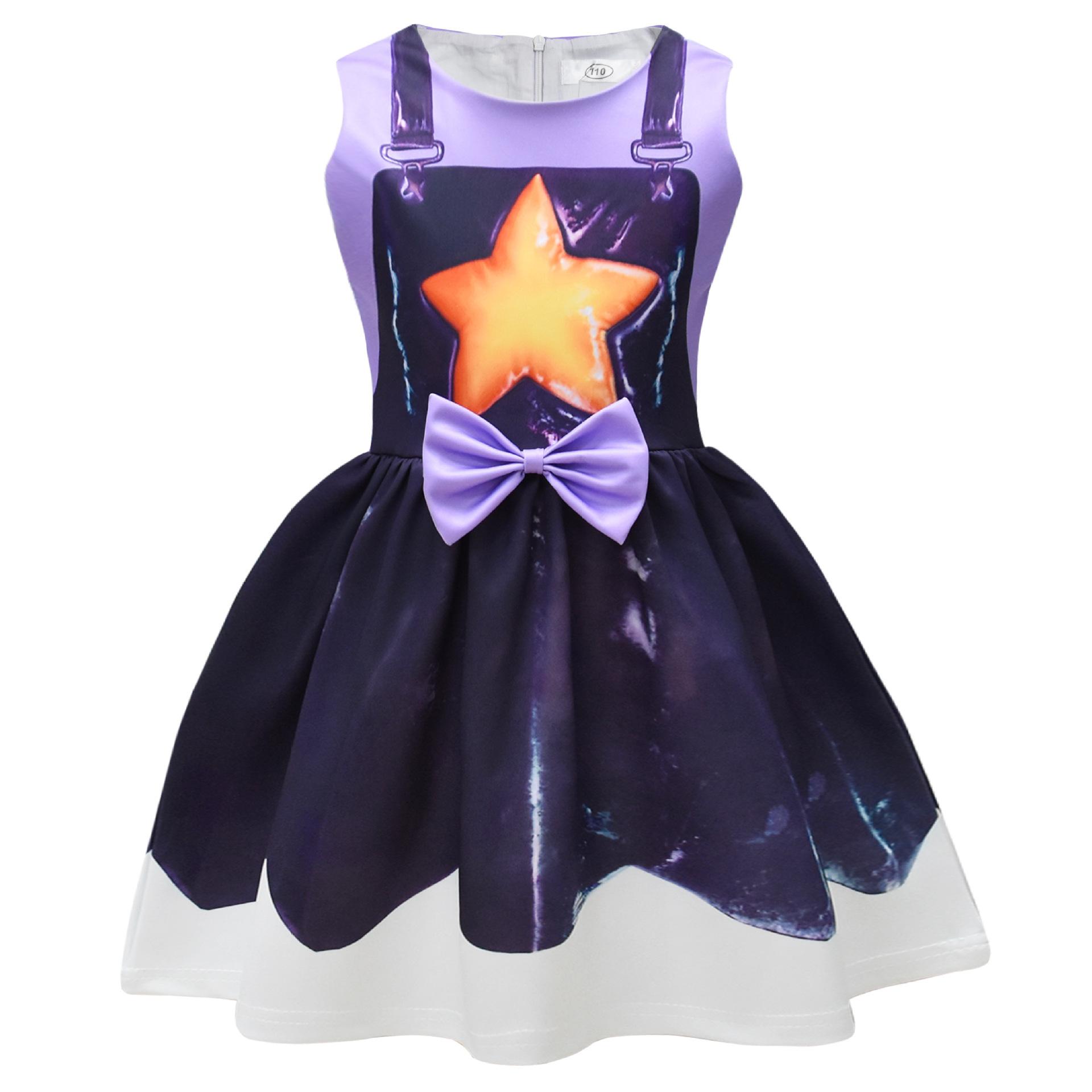 playtime Lily Kids Cosplay Dress Bowknot Print Girl s Birthday Carnival Halloween Party Fancy Costume 110cm