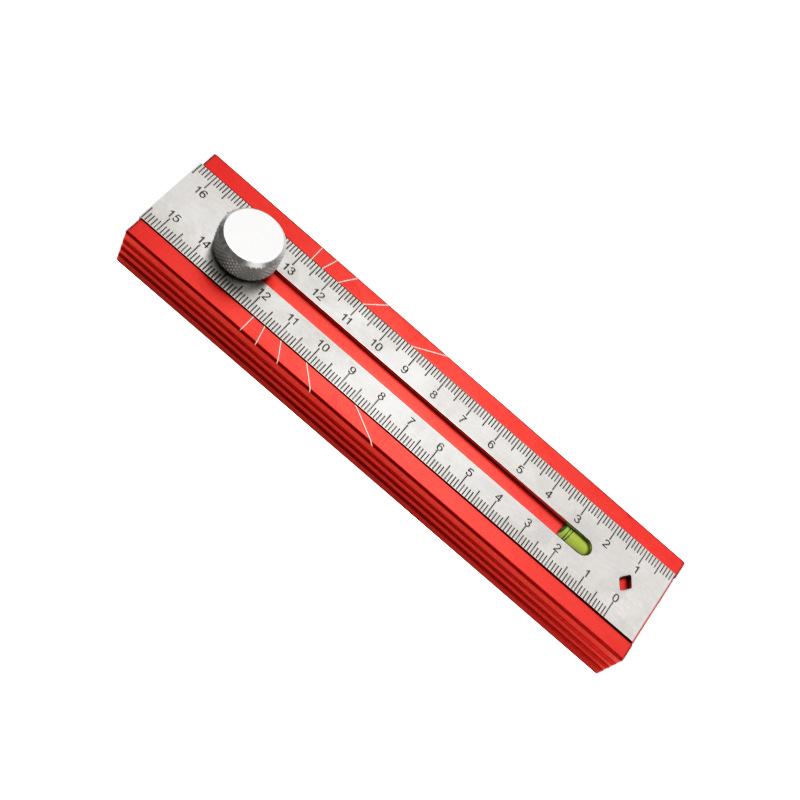 Foldable Multi-Angle Woodworking Lock Hole Positioning and Depth Marking Ruler