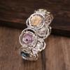 Enamel hollow rose elastic bracelet with high-end feel, ladies' Valentine's Day rose bracelet