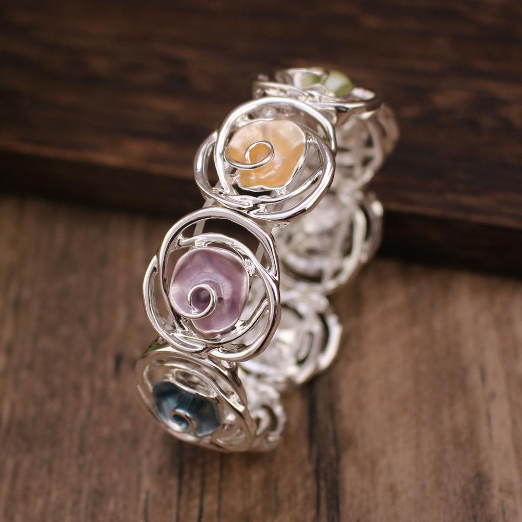 Enamel hollow rose elastic bracelet with high-end feel, ladies' Valentine's Day rose bracelet