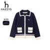 HAZZYS Girls' Winter Wool Blend Lapel Cardigan