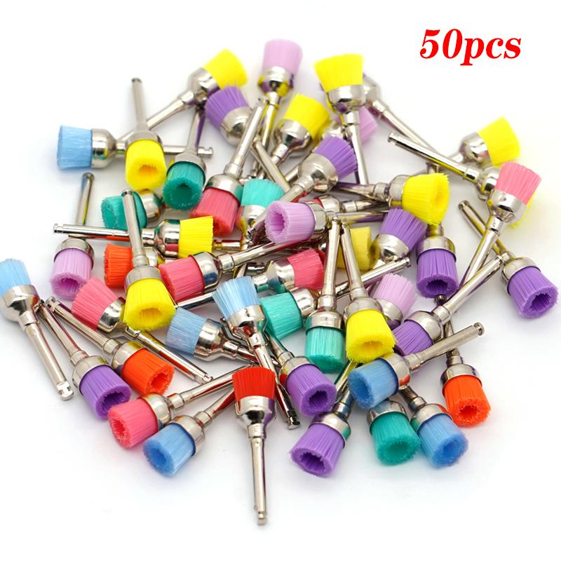 50ks Zubní lešticí kartáček Lešticí hlava Leštěný kalíšek Pro zubaře Bělení Čištění Péče Nástroj na zuby