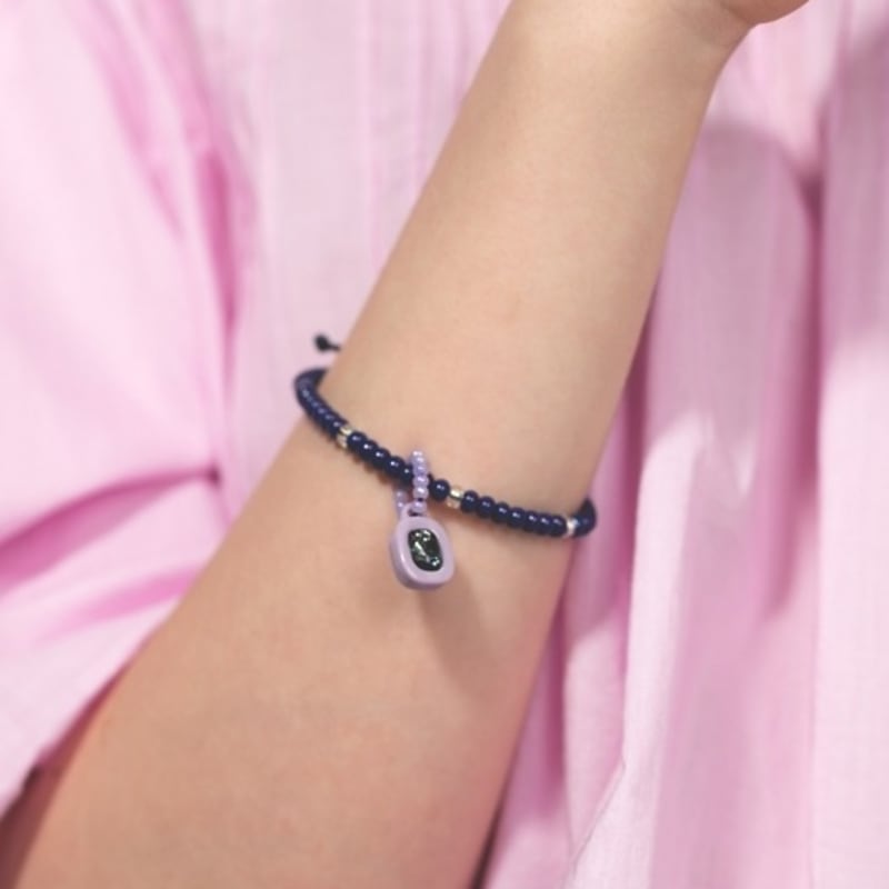 BONBEAU square stone color beads Bracelet square stone color beads knot bracelet