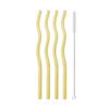 5Pcs/Set Glass Straws Wavy Reusable Drinking Straws Colorful Eco-friendly Straws for Drinks Coffee Milk Tea Straw Barware