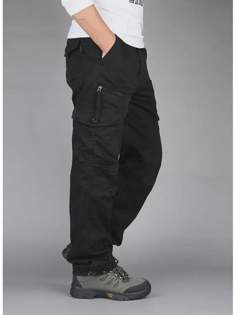 Мужские весенние свободные прямые спортивные повседневные брюки - прочный износостойкий комбинезон для активного отдыха