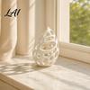 3D Printed Candlestick Hollow Droplet Candle Holder Minimalist Candlestick Matte White Tabletop Hollowed-out Design Decor for Desk Bedroom