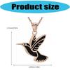 Elegant Bird Ornamented Pet Commemoration Jewelry Private Urn Charm Necklace In Durable Wear Resistant