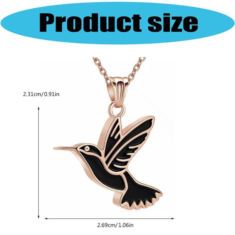 Elegant Bird Ornamented Pet Commemoration Jewelry Private Urn Charm Necklace In Durable Wear Resistant