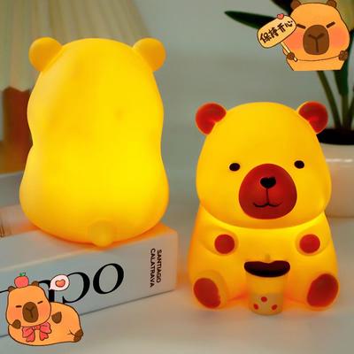 USB wiederaufladbare Capybara weiches Licht Silikon Lampe LED Silikon Meerschweinchen Nachtlicht Zimmer Lichter