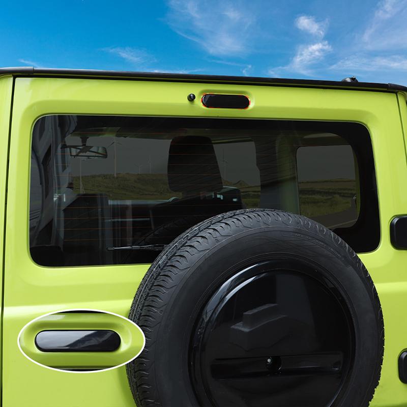 Car Tail Light Lamp Covers HIGH MOUNT STOP LAMP Leaf Board Turn Signal Decoration For Suzuki Jimny 2019 Up Car Exterior Accessoriess,Smocked Black