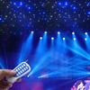 Blue and White Starry Sky Cloth with Remote Control & DMX512 Controller Foldable Stage Drape for Wedding Party Club 19.7 X 9.8ft