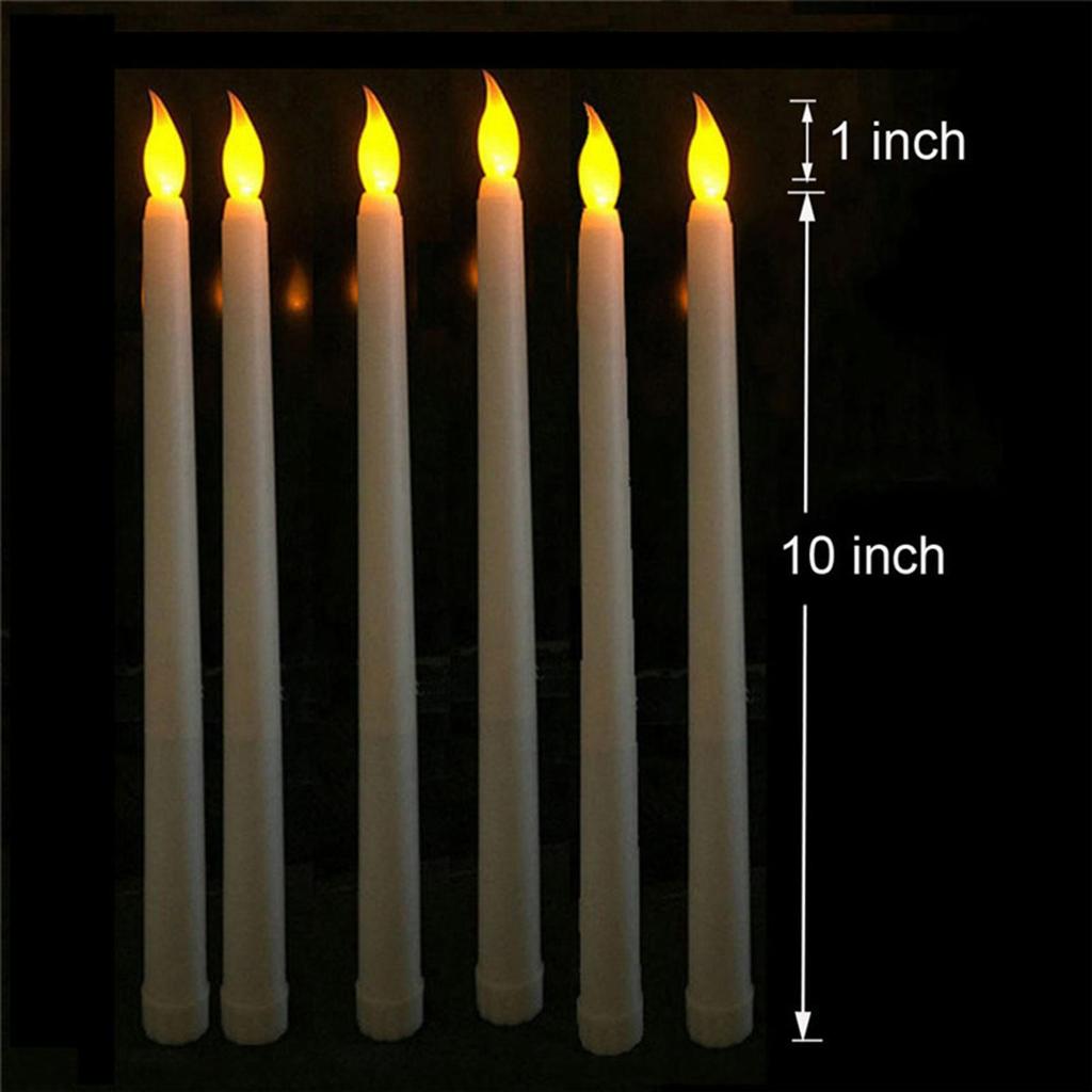 LED Flameless Taper Candles Brightness Adjustable for Home Dinner Decor