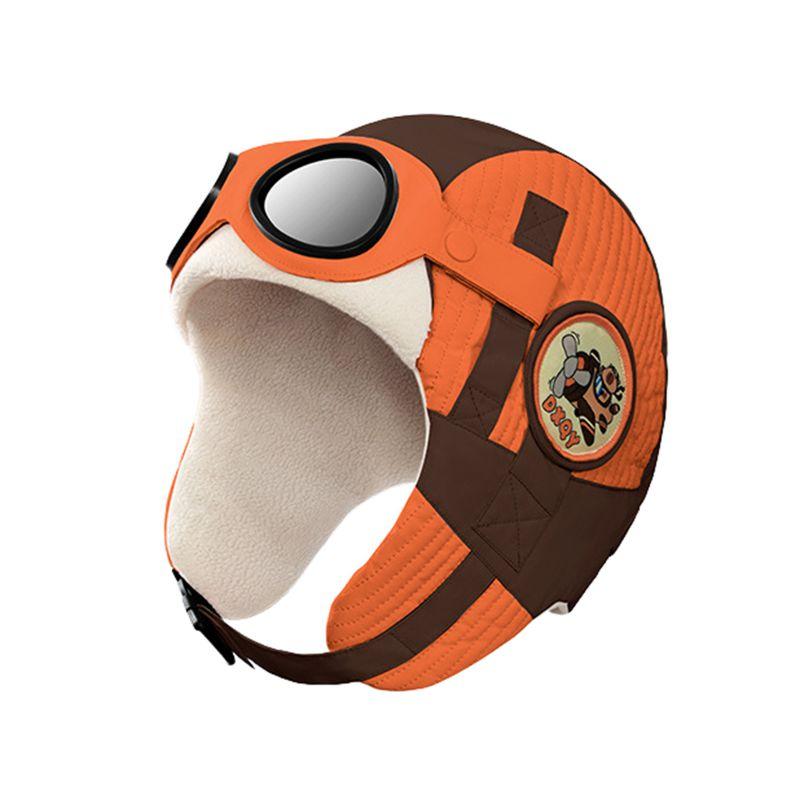 Children's Winter Pilot-Style Thickened Fleece-Lined Balaclava Hat with Goggles Ski Hat