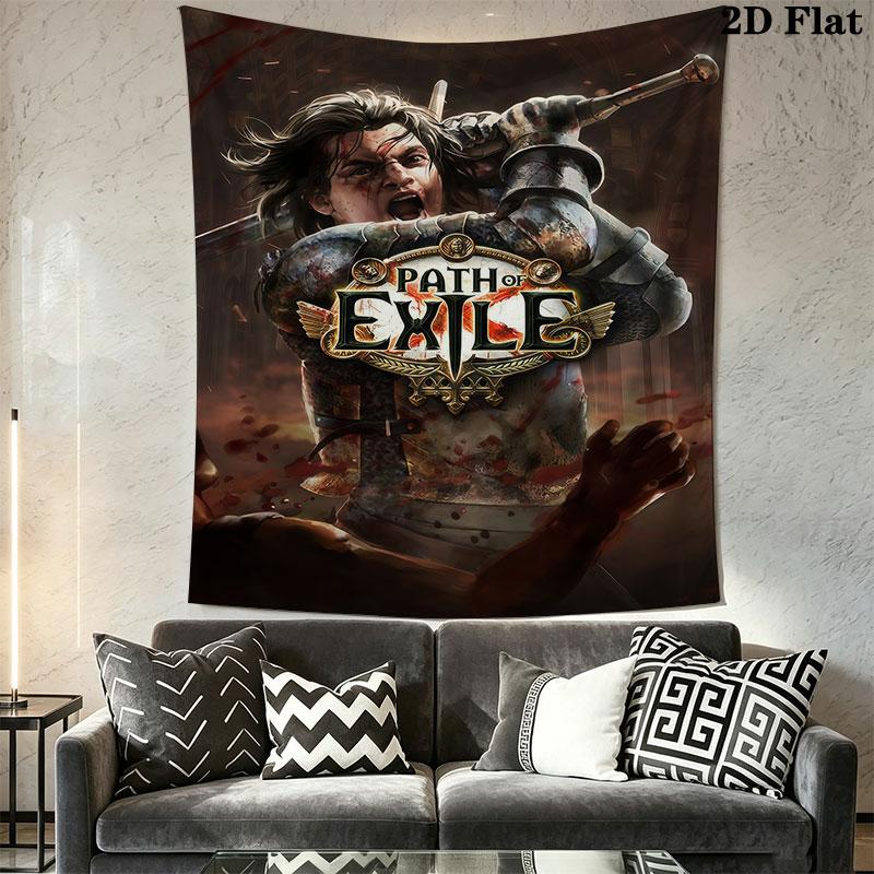 Path of Exile 2 Wall Hanging Printed Fabric Blanket Decorative Tapestries for Bedroom Living Room Home Decor