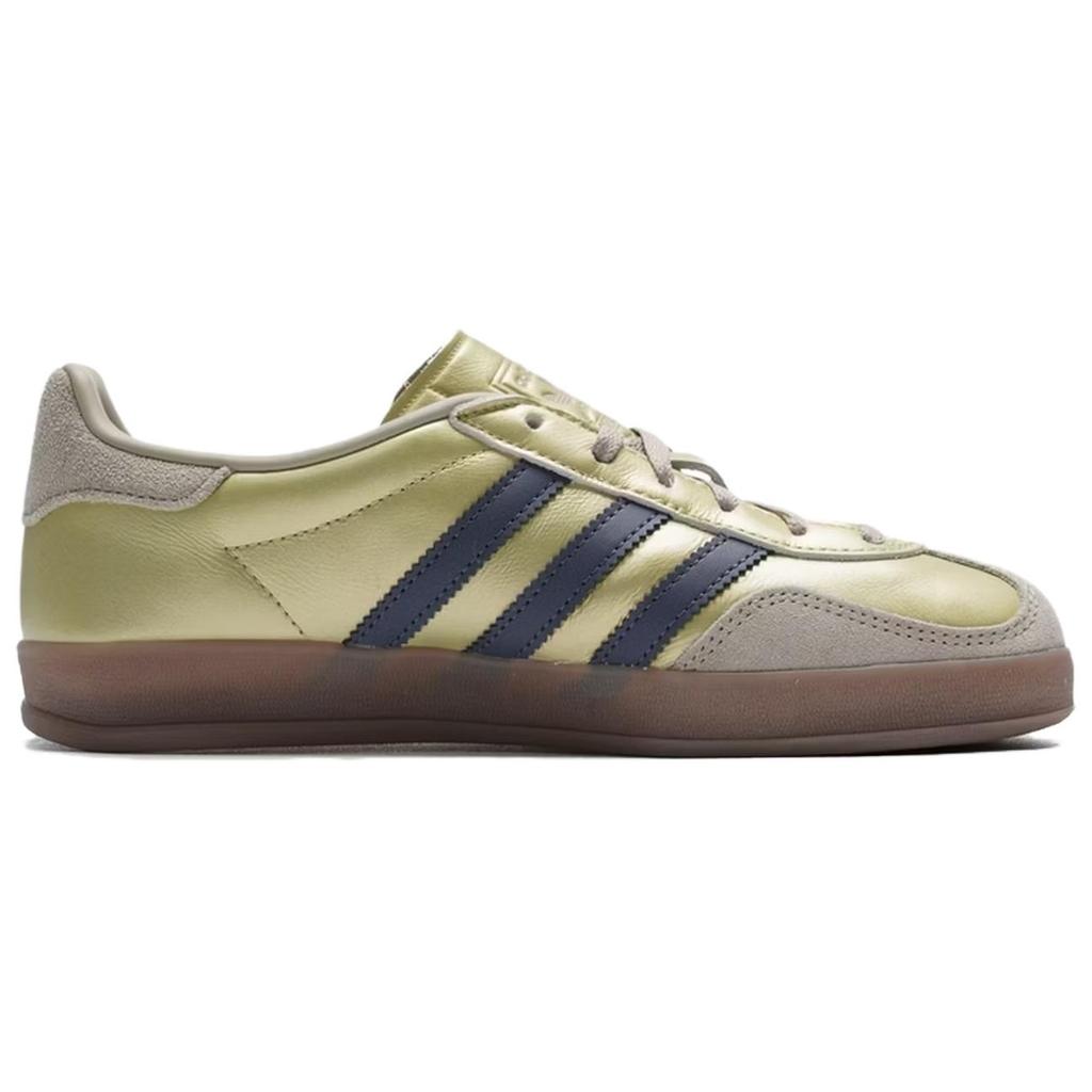 adidas Originale GAZELLE INDOOR Abriebfest, Leicht und Atmungsaktiv Niedrige Skateboard-Schuhe Damen Gold JR2404