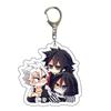 Keychain Pendant Anime Demon Slayer Kimetsu No Yaiba Kamado Tanjirou Double Sided HD Bag Pendant Gift For Fans Cosplay Props Jewelry Gift