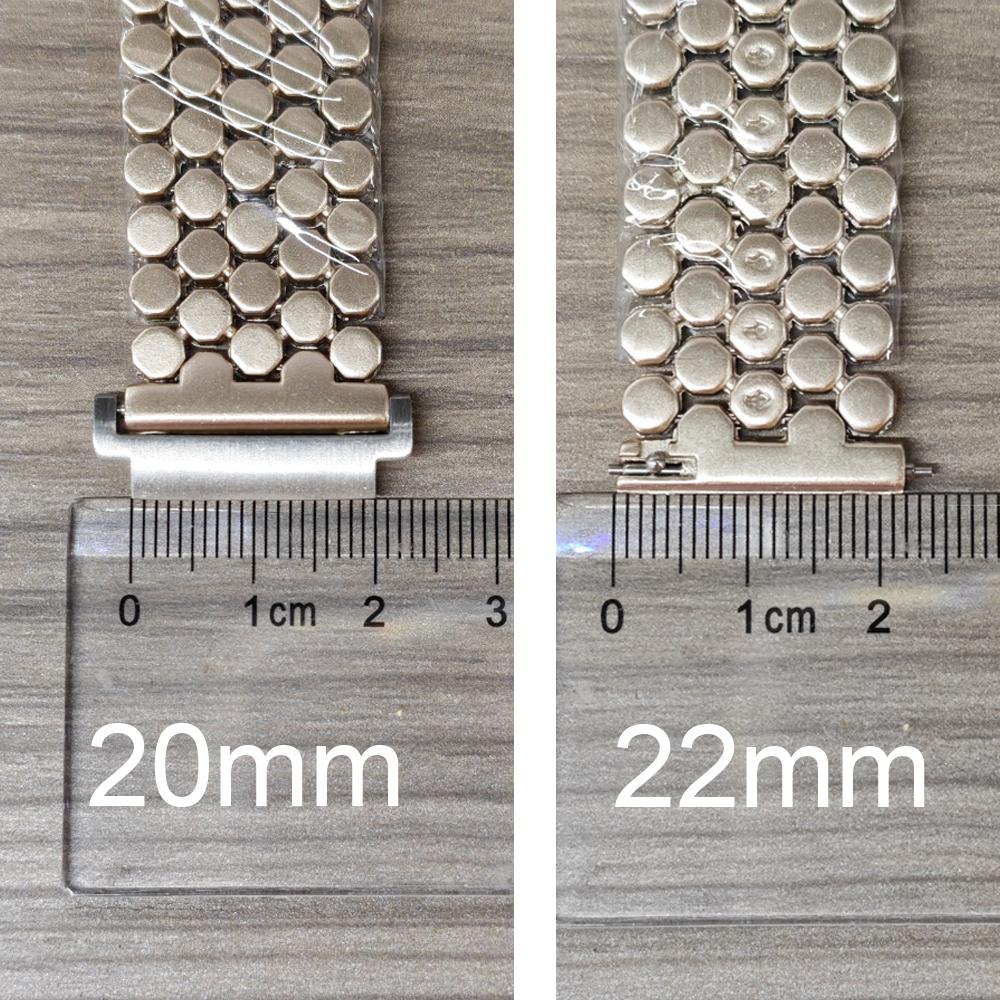22mm 20mm Stainless Steel Strap for Samsung Galaxy Watch 3 45mm Band Gear S3 Active 2 for Huawei Watch Bracelet For Amazfit