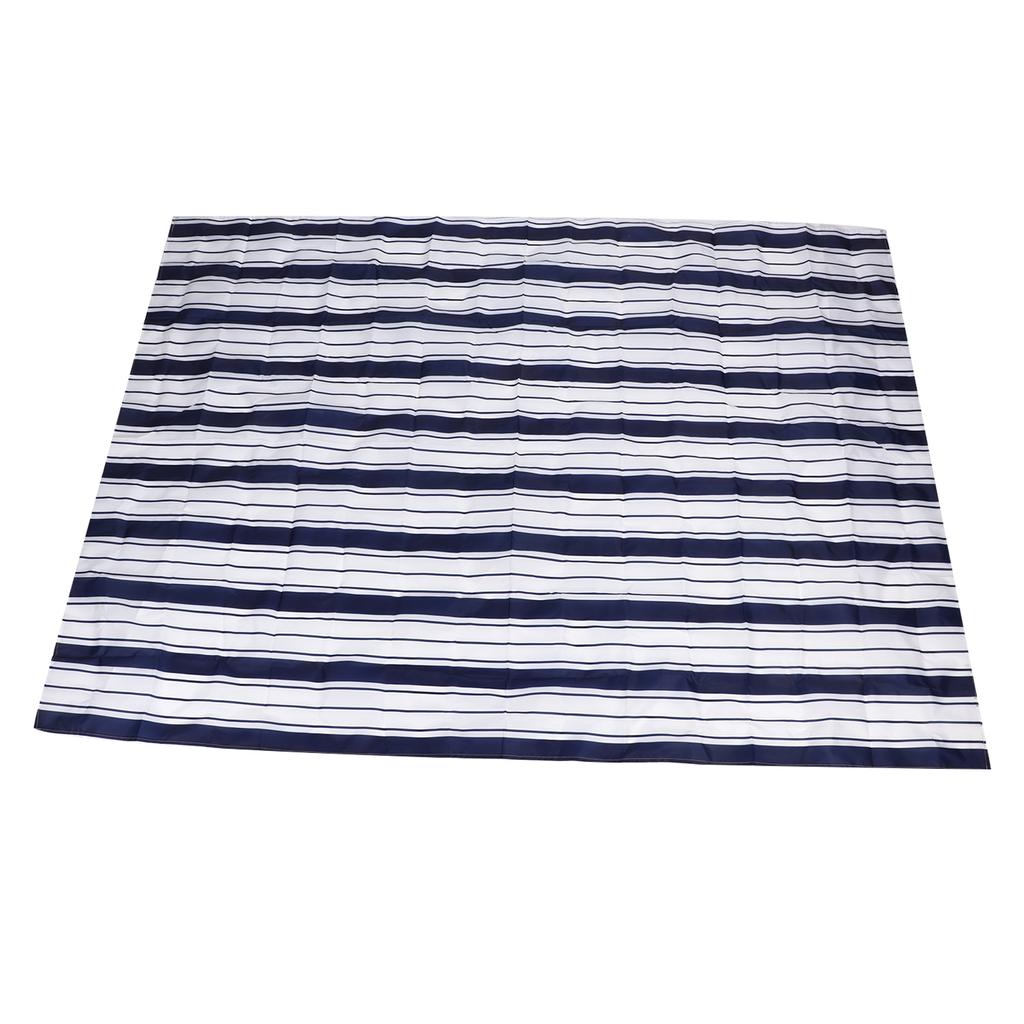Beach Blanket Waterproof Lightweight Portable Outdoor Picnic Mat for Camping Travel Blue Stripe 2 X 1.45M