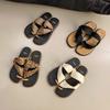 Zehenslipper-Set Sommerbekleidung 2025 Leopardenmuster flacher Boden Thailändischer Strandurlaub super vielseitig Ausländischer Stil Zehenschuhe coole Slipper