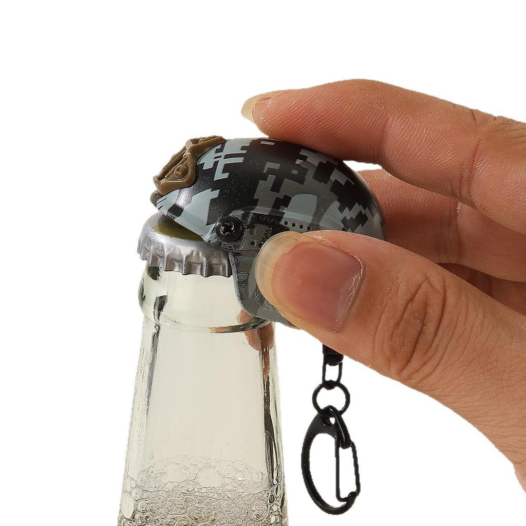 Personalized Mini Helmet Keychain & Beer Bottle Opener - Car Interior Ornament