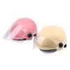 1 Piece 3C Certified Men'S And Women'S Adult Cartoon Electric Bicycle Motorcycle Half Helmet With Goggles Bicycle Safety Helmet