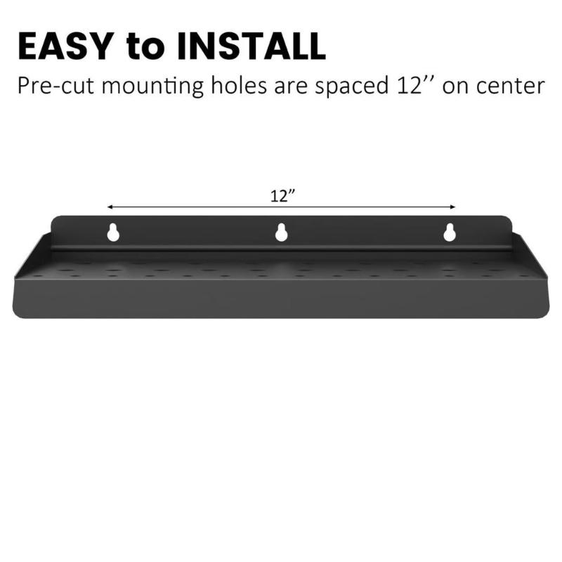 Dark Metal Screwdriver Rack Wall Mounted Tool Shelf For Easy Access And Space Saving In Workbench