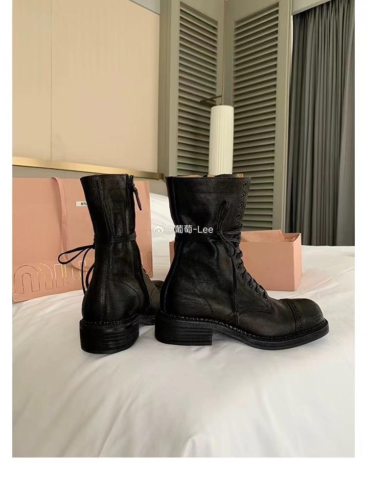 

Южно-французские Прошлые События~ Британские Резные Ботинки Мартин на Шнуровке с Круглым Носком и Боковой Молнией Женские Осенние 40