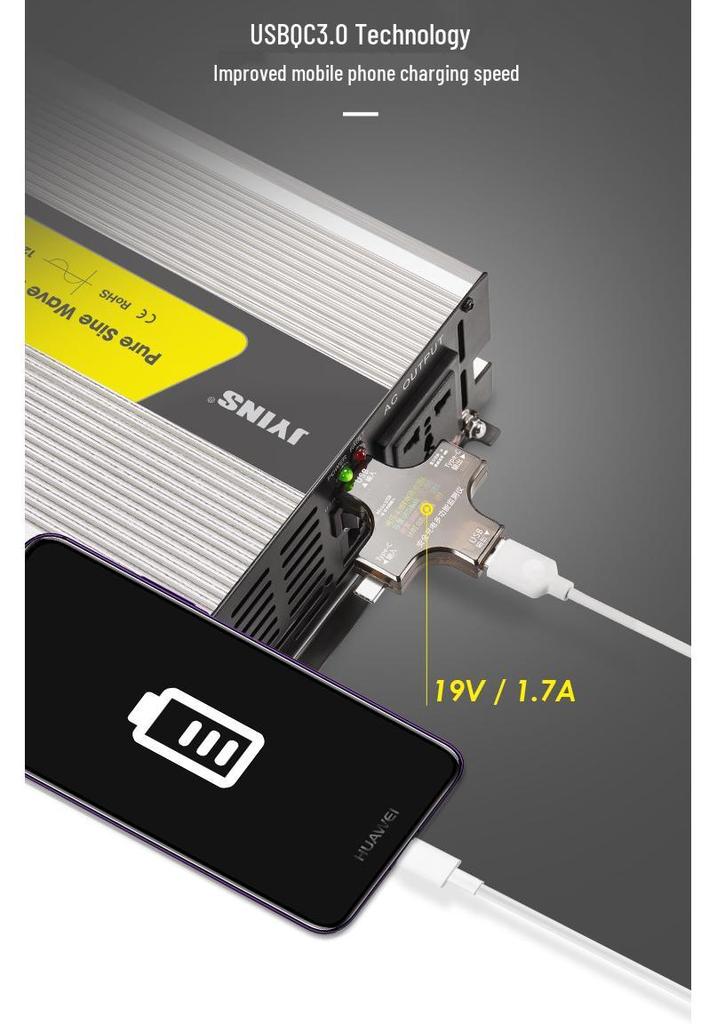 1500W Pure Sine Wave Inverter: 24V To 220V for Solar, Vehicle, Household Use