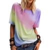 BITCED Blusas y Camisas Casuales de Moda para Mujer de Manga Corta con Cuello Redondo