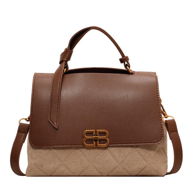 Chic Minimalist Shoulder Bag 2023 New Pu Material Tote Bag For Women хаки