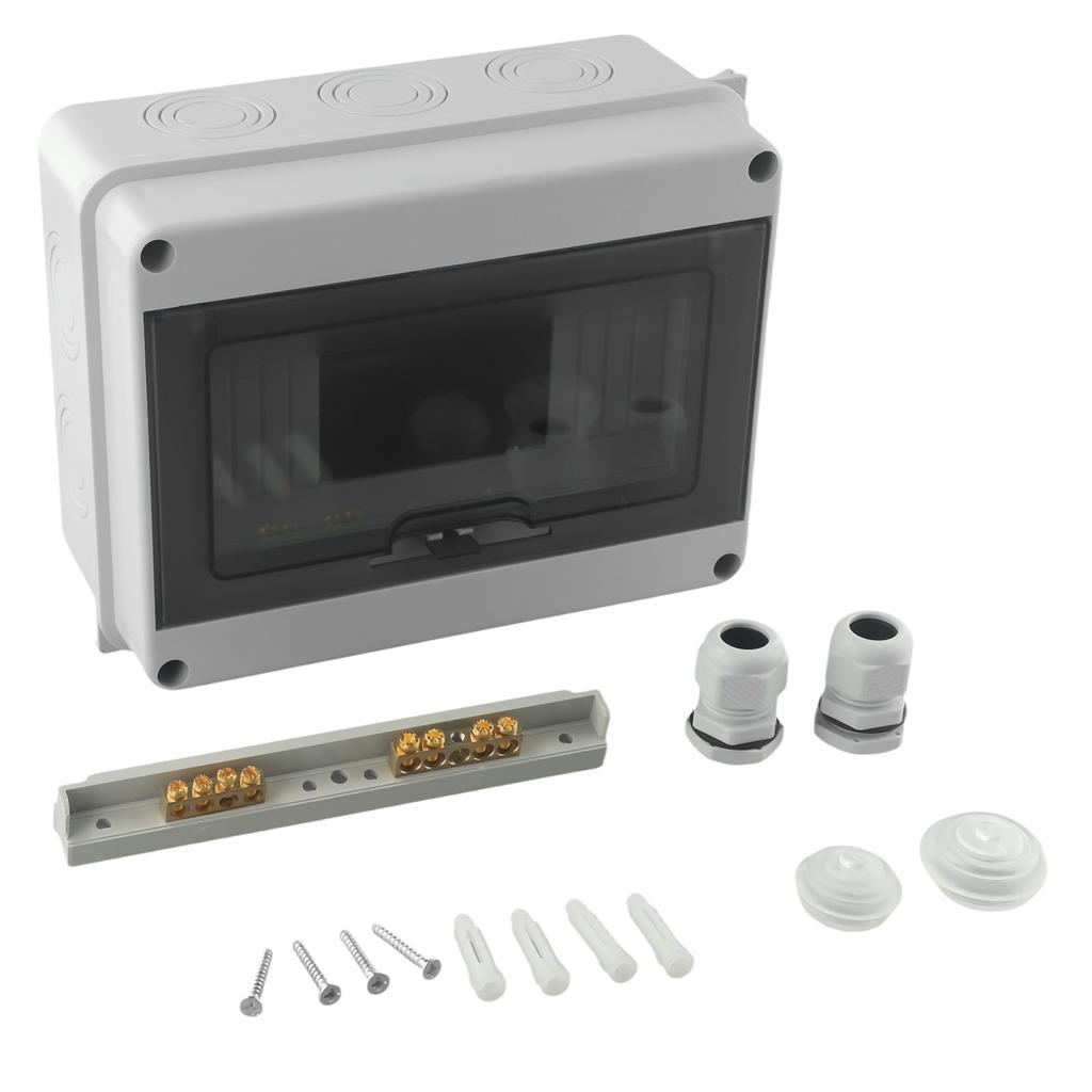 Outdoor Waterproof Distribution Box Surface-Mounted 1Row 8 Modules IP65 Fuse Box