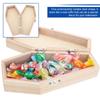 Halloween Coffin Candy box Mini Hexagonal Coffin Gift Box Wooden Box Candy Storage Box DIY Halloween Party Gift Box Accessories