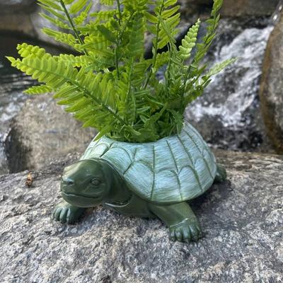 Decorative Turtle Planter Statue Rustic Style Succulent Pot Home Decor Flower Pot  Garden Decor