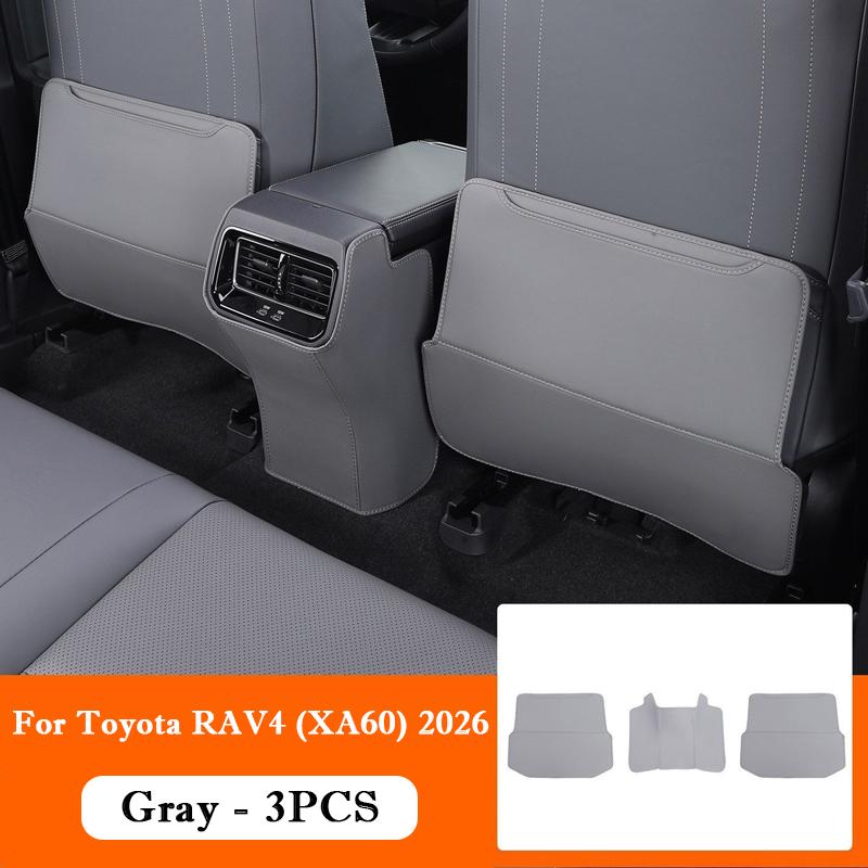 For Toyota RAV4 XA60 Wildlander Suzuki Across 2026 Leather Car Seat Back Kick Protector Rear Armrest Anti Kick Protector Pad