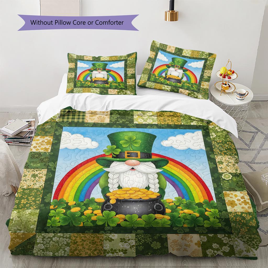 Cartoon Pattern Bedding Quilt Set Quilt Cover Pillowcase Home Decoration Birthday Gift (1 * Duvet Cover + 2 * Pillowcase, Without Core)