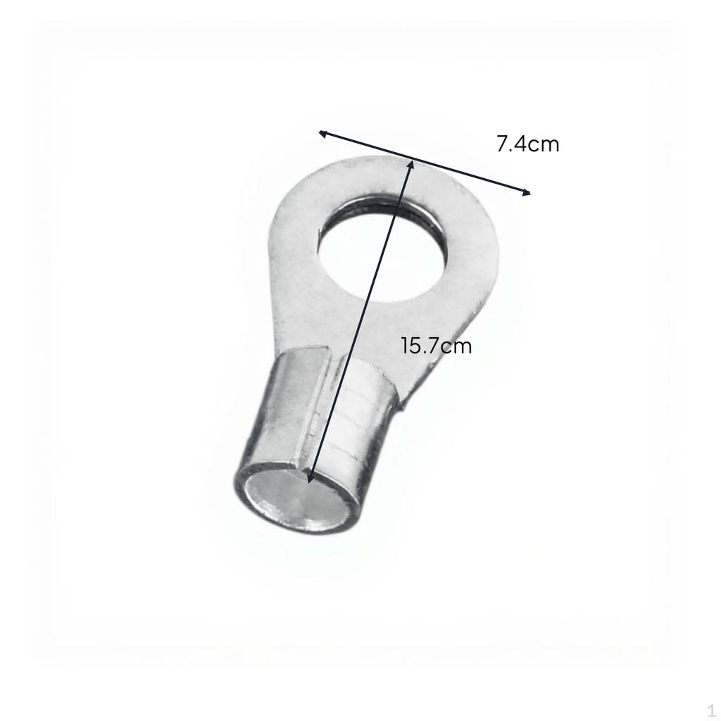 OT Copper Ring Terminal, coldpressed uncoated connector, wiring, vehicle, solar Silver OT168 100pcs