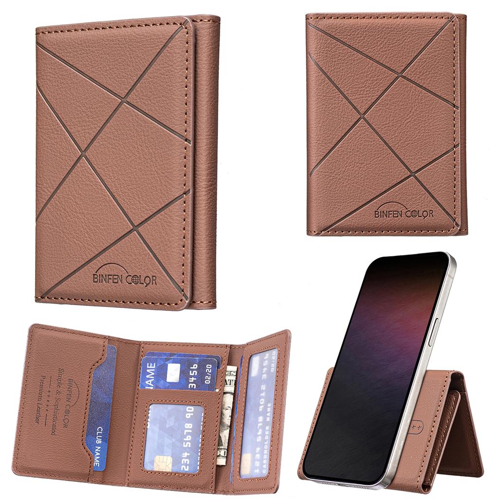 EUCAGR Artificial Leather Credit Card Magnetic Elastic Wallet(5 Card Slot)with Strong Magnetic Accessories | ID Card Clip Wallet