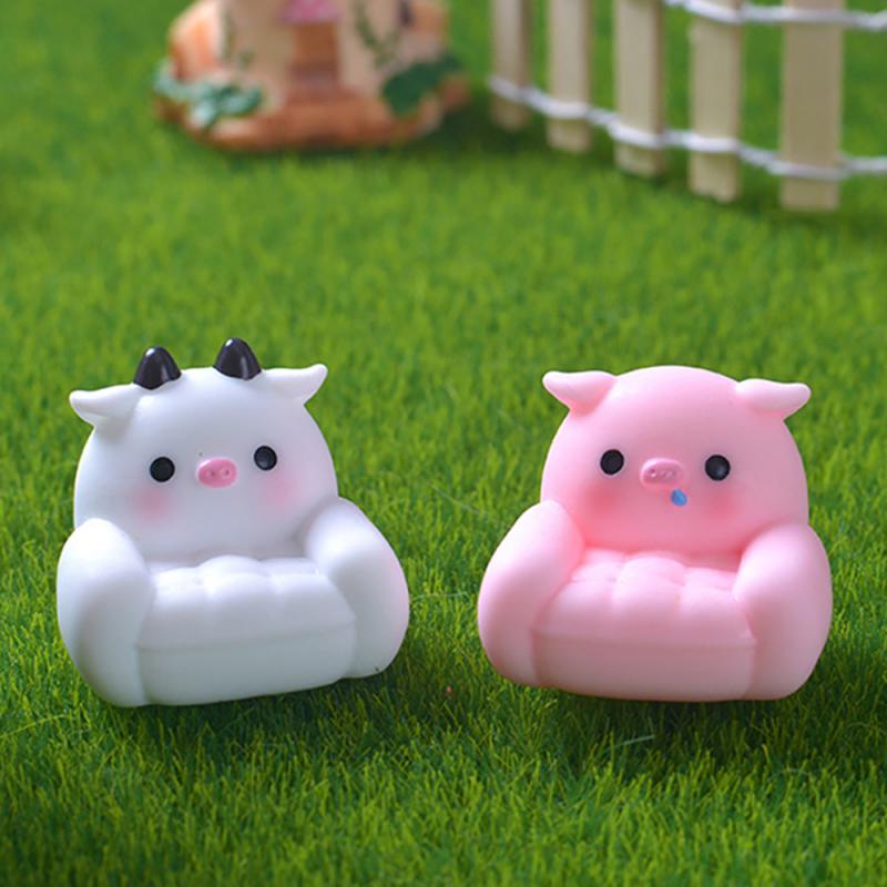Resin Ornaments Exquisite Workmanship Hand-made Desktop Micro Landscape Animal Ornaments Smooth Durable Gift Sofa Decorations