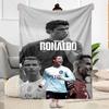 Ronaldo's Legacy Soccer Blanket Warmthful Decor Suitable for Bedding Picnics Seaside for All Occasions Warmthful Decor