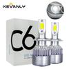 2pcs H7 6000K COB LED Bulbs C6 Car Lights 12V For Car Headlight Bulbs Car Fog Light Universal Auto Headlamps