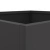 Planters 2 Pcs Black 42 X 40 X 39 Cm Steel