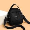 Bolsa tiracolo feminina de nylon com múltiplos bolsos